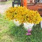 16PCS Artificial Flowers for Outdoors UV Resistant (Yellow) 9.45"D x 9.45"W x 13"H
